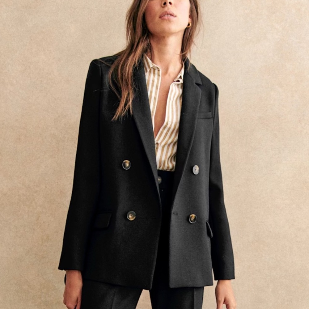Sezane Christie Jacket Blazer in Black